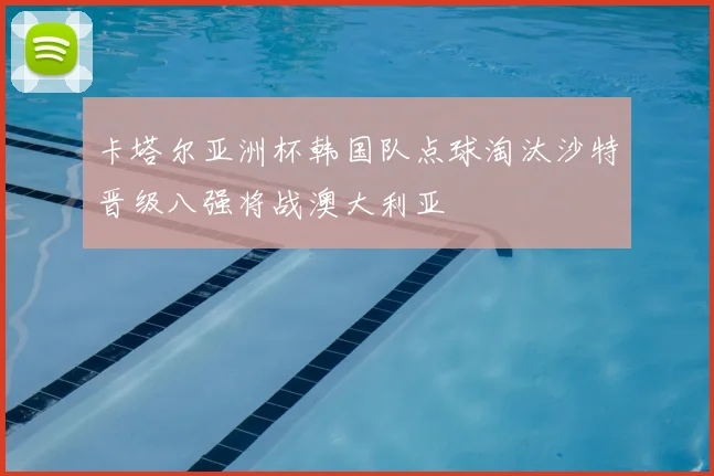 卡塔尔亚洲杯韩国队点球淘汰沙特晋级八强将战澳大利亚