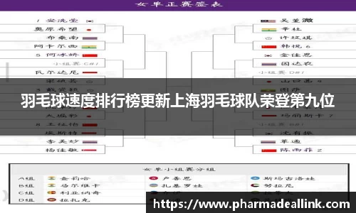 羽毛球速度排行榜更新上海羽毛球队荣登第九位